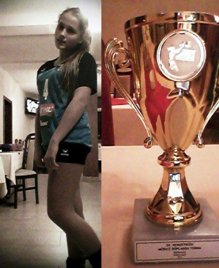 Mihaela Torj alaturi de premiul castigat in Ungaria : " Cel mai bun serviciu " 