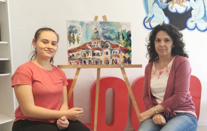 Diana Ciocic şi prof.Simona Derecichei