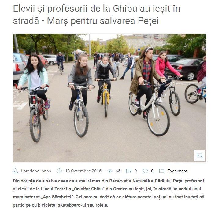 Elevii și profesorii de la Ghibu au ieșit în stradă Marș pentru salvarea Peței.jpg