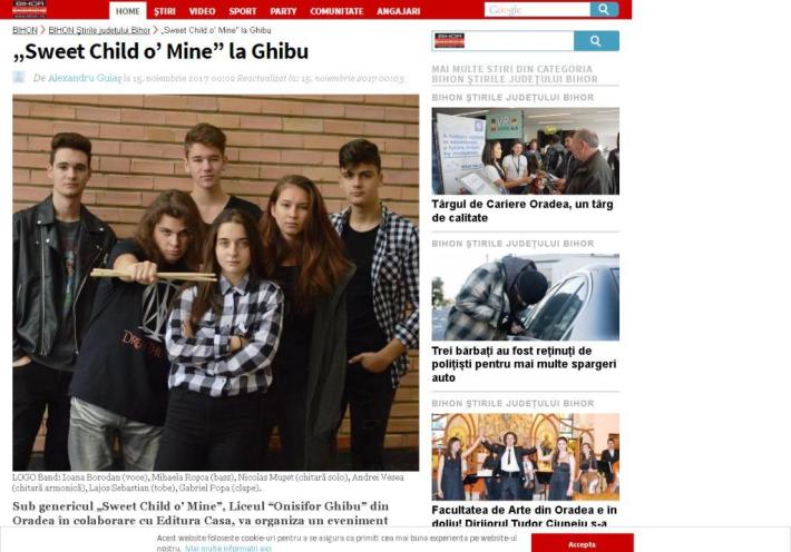 „Sweet Child o_ Mine” la Ghibu BIHON