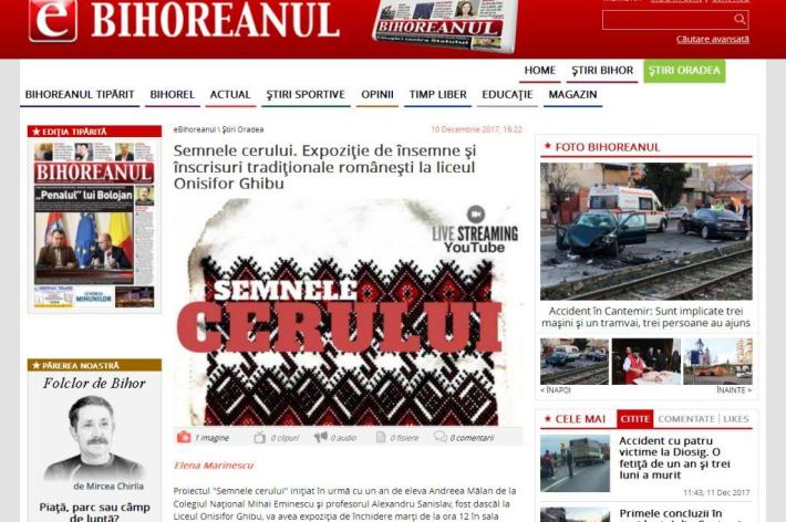 Semnele cerului. Expozitie de insemne si inscrisuri traditionale...