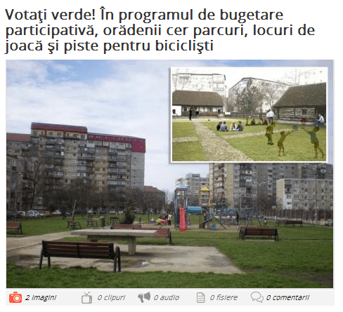 Votati verde In programul de bugetare participativa oradenii cer...