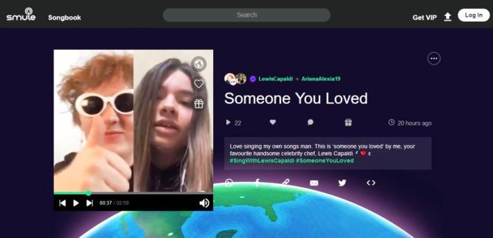 Lewis Capaldi Someone You Loved by LewisCapaldi and ArianaAlexia19 on Smule 02